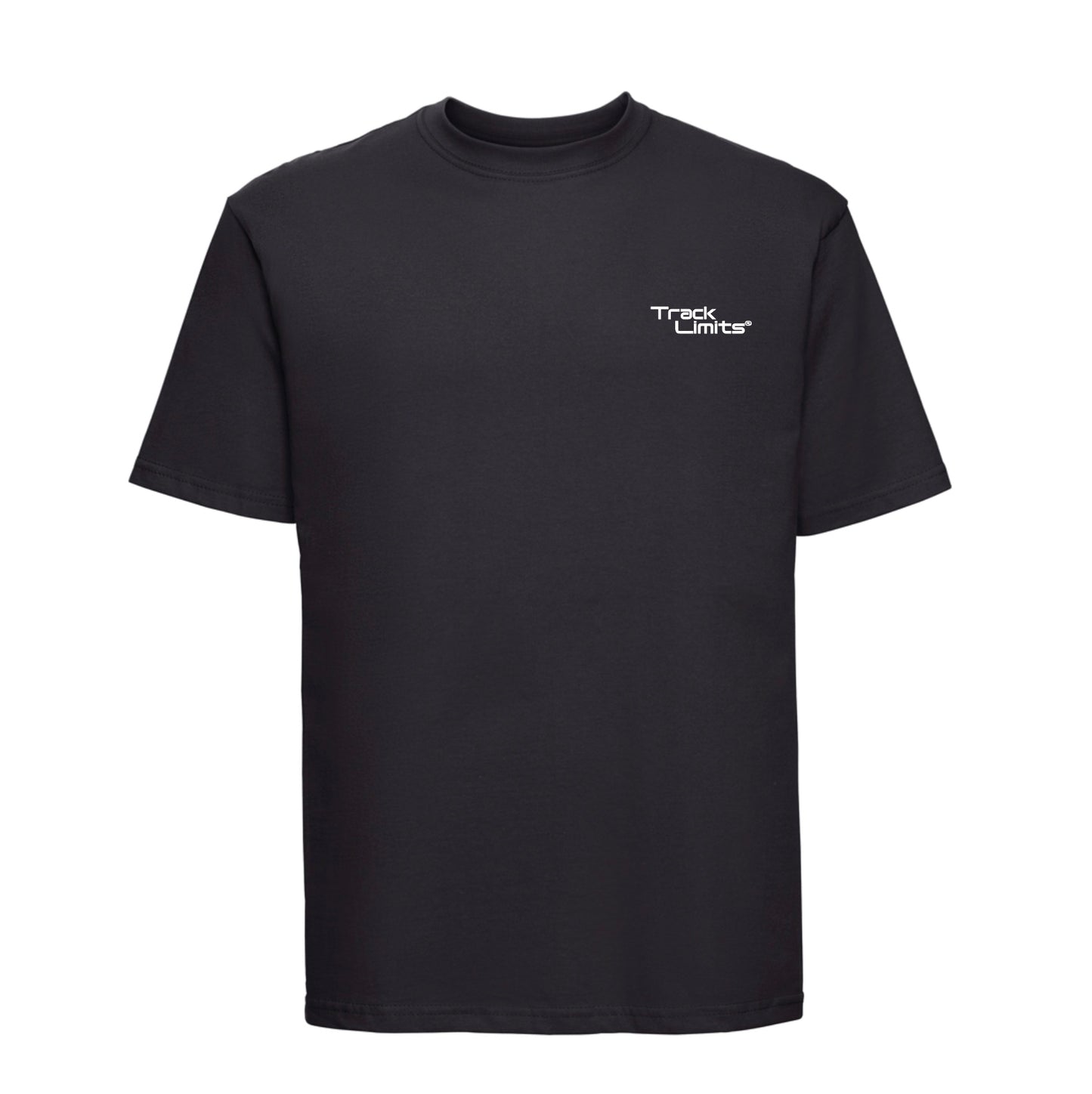 Track Limits T Shirt in black. On back all 2024 F1 Formula One racetrack circuits with country flags and names. Front Track Limits logo to left. Formula One Fans,Track Limits,Grand Prix. F1 2024 Circuits Country Flag. Track Limits clothing brand